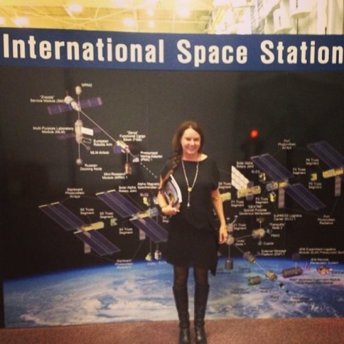 Sarah In Johnson Space Center in Houston (April 2014)