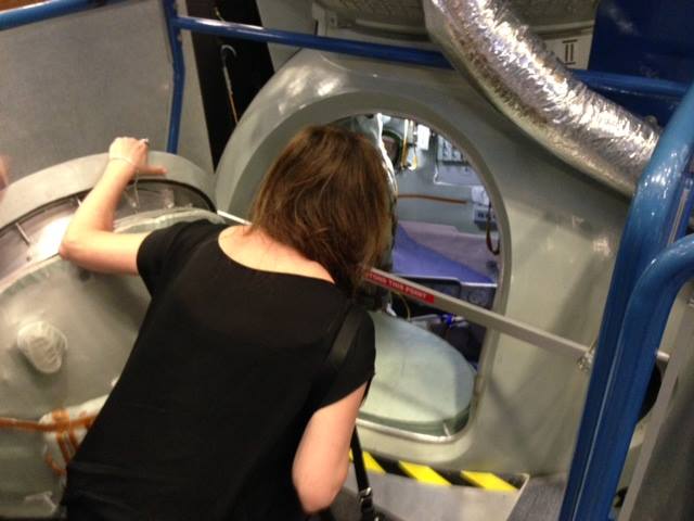 Sarah In Johnson Space Center in Houston (April 2014)