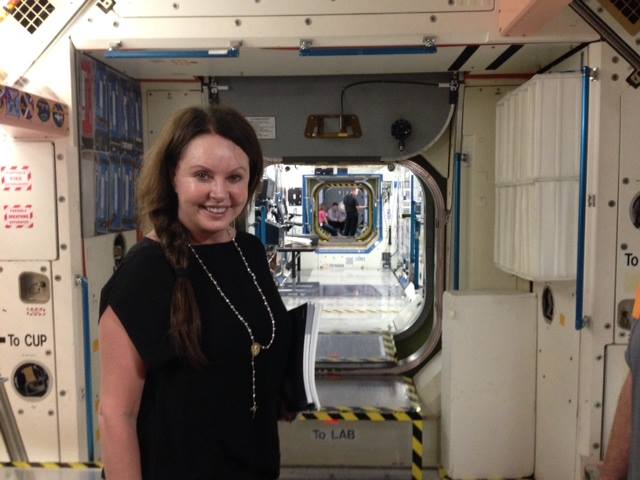 Sarah In Johnson Space Center in Houston (April 2014)